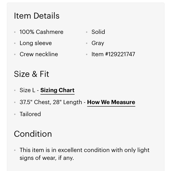 PHILOSOPHY DANE LEWIS size L cashmere dark gray sweater in excellent condition - Picture 3 of 6